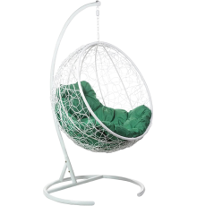 Садовое кресло BiGarden Kokos White белое, подушка зеленая