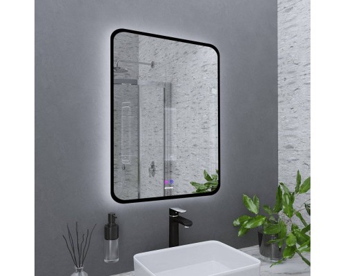 Зеркало Grossman Elegans-норма Black 60 с подсветкой, с антизапотевателем