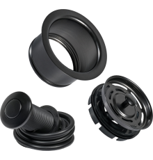 Комплект Bort Titan, фланец + кнопка Sink Strainer, черный