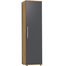 Шкаф Глазов Crown 56x211 см, дуб золотистый, графит