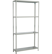 Стеллаж BRABIX MS KD 180х30-4 серый