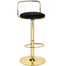 Барный стул Woodville Lusia black, опора gold
