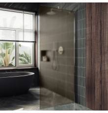 Душевая перегородка Maybahglass MGD-703-5ш 69 см, профиль хром матовый, стекло бронза матовое