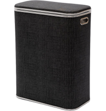 Корзина для белья Geralis BBH-B темно-серая, хром, стандартная