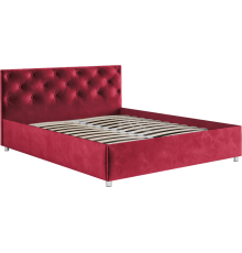 Кровать Mebel-Ars Классик 140, бархат красный star velvet 3 dark red