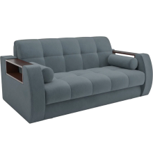 Диван Mebel-Ars Барон №3 велюр серо-синий hb-178 26