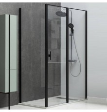 Душевой уголок Allen Brau Priority 120x90, профиль черный браш, стекло прозрачное