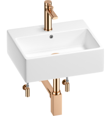 Комплект Wellsee Graceful Pro 201004594 глянцевый белый, розовое золото, 5 в 1