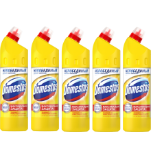 Набор Domestos универсальное моющее средство, лимонная свежесть 750 мл, 5 шт.