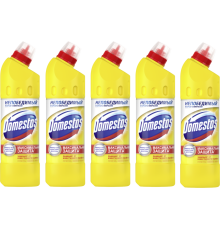 Набор Domestos универсальное моющее средство, лимонная свежесть 500 мл, 5 шт