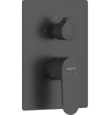 Смеситель для ванны с душем AQUATEK Оберон AQ1247MB С ВНУТРЕННЕЙ ЧАСТЬЮ, 3 режима, матовый черный