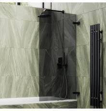 Шторка на ванну Maybahglass MGV-650-6 40 см, профиль черный, стекло графит