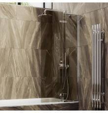 Шторка на ванну Maybahglass MGV-657-4 69 см, профиль хром, стекло бронза