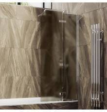 Шторка на ванну Maybahglass MGV-658-4 69 см, профиль хром, стекло бронза матовое