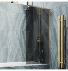 Шторка на ванну Maybahglass MGV-659-3 69 см, профиль золото, стекло графит
