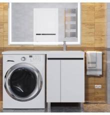 Мебель для ванной комнаты Uperwood Magenta 50 R под стиральную машину, напольная, белая, графит, с дверцами