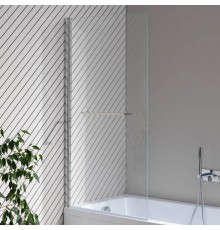 Шторка на ванну Allen Brau Priority 3.31023.00 80 см, профиль хром, стекло прозрачное Optiwhite