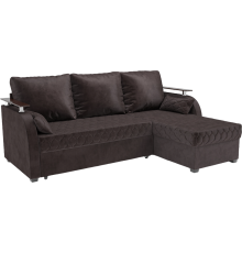 Угловой диван Mebel-Ars Токио бархат шоколадный star velvet 60 coffee