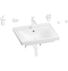 Комплект Wellsee FreeDom 201006955 глянцевый белый, матовый белый, 9 в 1