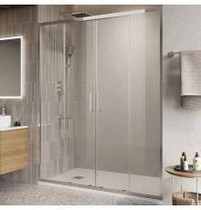 Душевая дверь в нишу BelBagno Luce BF-2-160-C-Cr профиль хром, стекло прозрачное