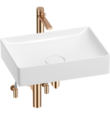 Комплект Wellsee Pure BY Wellsee 201004424 глянцевый белый, розовое золото, 5 в 1