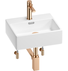 Комплект Wellsee Graceful Pro 201004544 глянцевый белый, розовое золото, 5 в 1