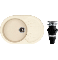 Комплект Мойка кухонная Dr. Gans Berta 760 белый + Измельчитель Bone Crusher BC 810-SL Slim Line