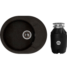 Комплект Мойка кухонная Dr. Gans Berta 580 черный + Измельчитель Bone Crusher BC 810-AS