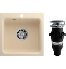 Комплект Мойка кухонная Reflection Base RX0743BE бежевая + Измельчитель Bone Crusher BC 810-SL Slim Line