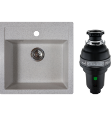 Комплект Мойка кухонная Reflexion Zia RX1251TN олово + Измельчитель Bone Crusher BC 1000-AS
