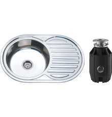 Комплект Мойка кухонная РМС MD6 MG6-7750OVL L + Измельчитель Bone Crusher BC 910-AS