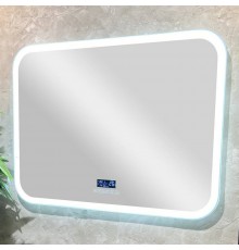 Зеркало Silver Mirrors Стив 91,5x68,5 с подсветкой, с подогревом, с часами