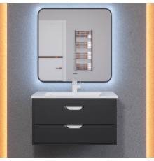 Мебель для ванной комнаты Uperwood Modul 80 подвесная, 2 ящика, матовая черная