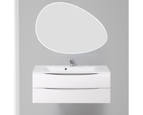 Мебель для ванной комнаты BelBagno Marino 120 bianco lucido, зеркало STWORKI Скаген