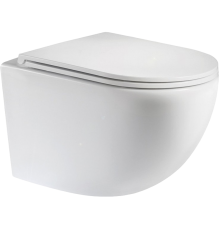 Унитаз подвесной Teymi Lina Vortex T40110 с микрофлитом, безободковый, белый