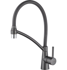 Смеситель для кухни Ledeme L4399U-12 с гибким изливом, графит