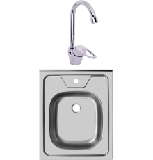 Комплект Мойка кухонная Ukinox Стандарт STD500.600 ---4C 0C- + Смеситель Domaci Равенна D11-001cr