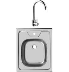 Комплект Мойка кухонная Ukinox Стандарт STD500.600 ---6C 0CS + Смеситель Domaci Равенна OL-04Ss