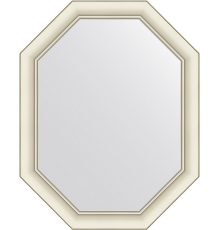 Зеркало Evoform Octagon BY 7434 56х71 белое с серебром, в багетной раме