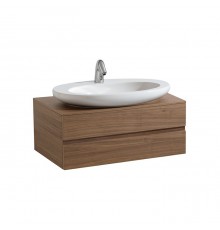 Laufen Alessi One Тумба с раковиной, 80х50х33см, с 2 выдвиж. ящиками, подвесная, покрытие LLC, цвет: орех. 4.2403.3.097.630.1,  8.1897.2.400.104.1