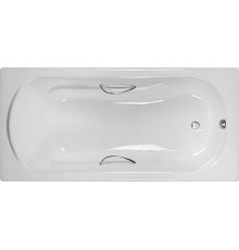 Чугунная ванна Castalia Venera 170x80 см, пристенная, белая, на ножках, с ручками