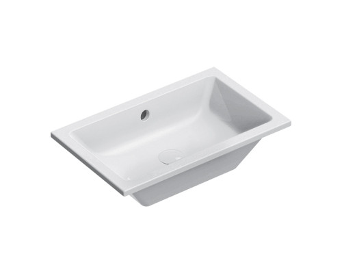 AZZURRA Built-In Раковина 60х37см, встраиваемая под столешницу, без отв., цвет: белый глянцевый. DULT06037T00BI