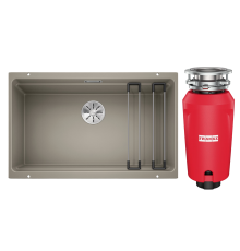Комплект Мойка Blanco Etagon 700-U серый беж + Измельчитель Franke