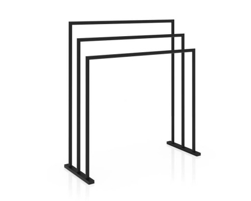 Decor Walther HT 9 Полотенцедержатель тройной 70x26x75см, напольный, цвет: черный матовый. 0500360