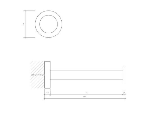 Decor Walther Basic ERH Держатель запасного рулона подвесной, цвет: черный матовый. 0530360 Decor Walther Basic ERH Держатель запасного рулона подвесной, цвет: черный матовый. 0530360
