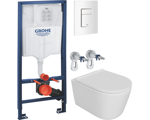 Комплект Унитаз подвесной DIWO Архангельск 0800 + Инсталляция Grohe Rapid SL 38772SH0 3 в 1 с панелью смыва Комплект Унитаз подвесной DIWO Архангельск 0800 + Инсталляция Grohe Rapid SL 38772SH0 3 в 1 с панелью смыва
