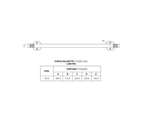 Bertocci Officina 01 Полотенцедержатель 50 см, цвет: хром. 127 7513 0000 Bertocci Officina 01 Полотенцедержатель 50 см, цвет: хром. 127 7513 0000