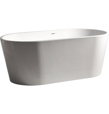 Акриловая ванна Abber AB9203-1.5 150x80 см, отдельностоящая, овальная, с каркасом, со сливом-переливом