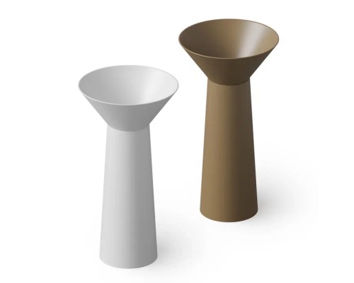 Dea Design Pedestal Basin Раковина 48х48х90см., напольная, без отв., Solid Surface, цвет: White №18. DD2022 480 18