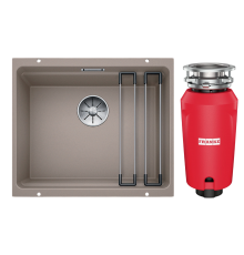 Комплект Мойка Blanco Etagon 500-U серый беж + Измельчитель Franke